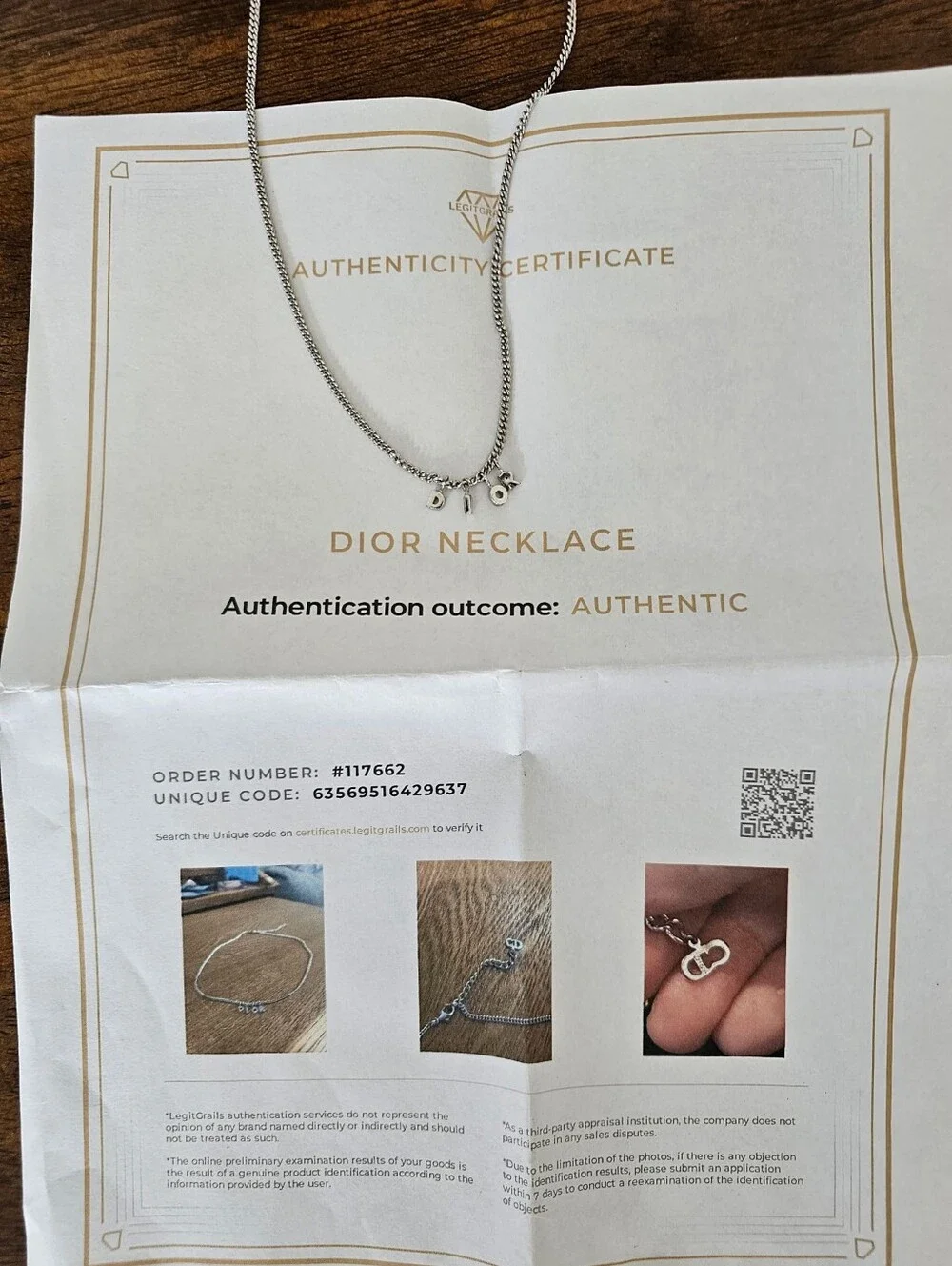 Dior Silver Letter Charm Necklace - DIOR Pendant